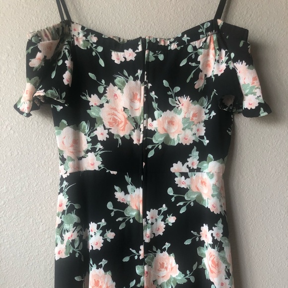 B. DARLIN | Floral Off Shoulder Maxi Romper - Picture 5 of 7